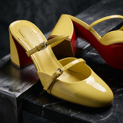 Yellow Sougoutin Court Shoes