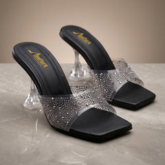 Embellished Transparent Heels