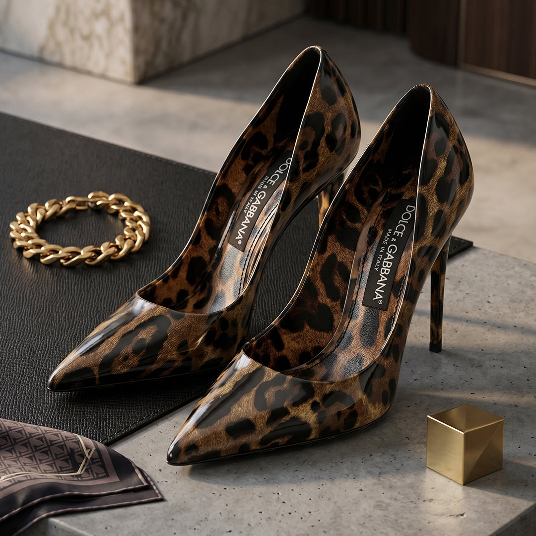 D&G Leopard Heel