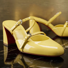 Yellow Sougoutin Court Shoes