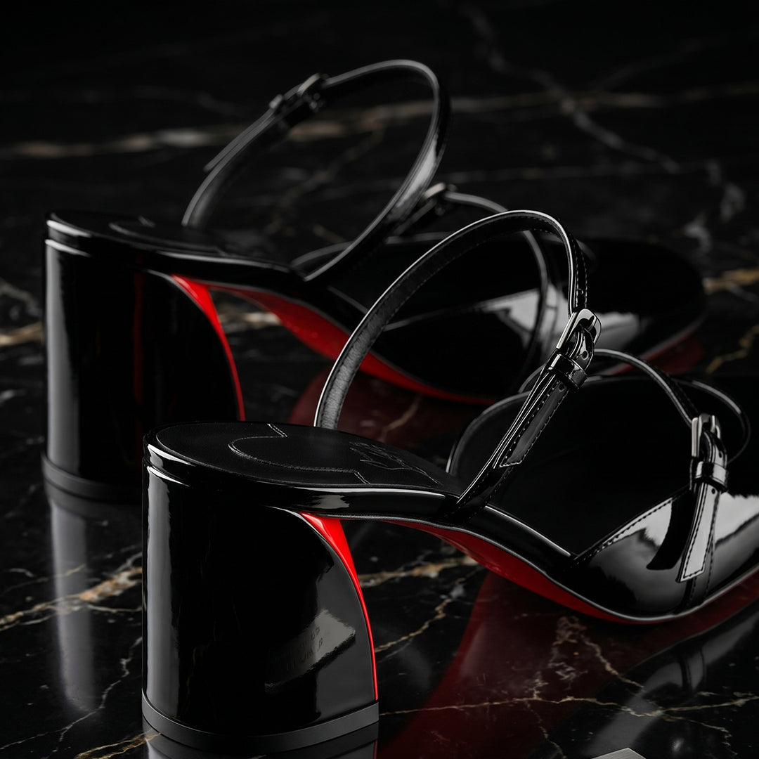 Black Sougoutin Court Shoes