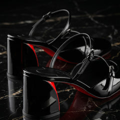 Black Sougoutin Court Shoes