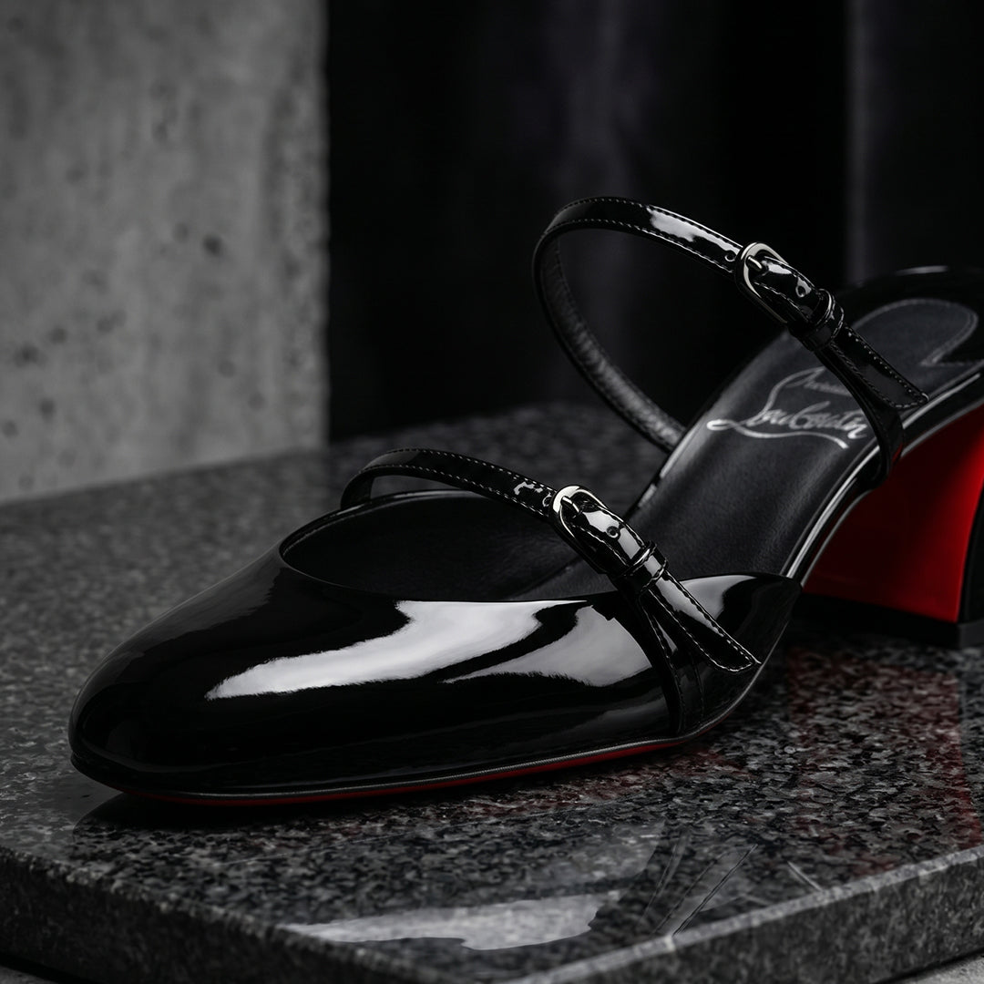 Black Sougoutin Court Shoes