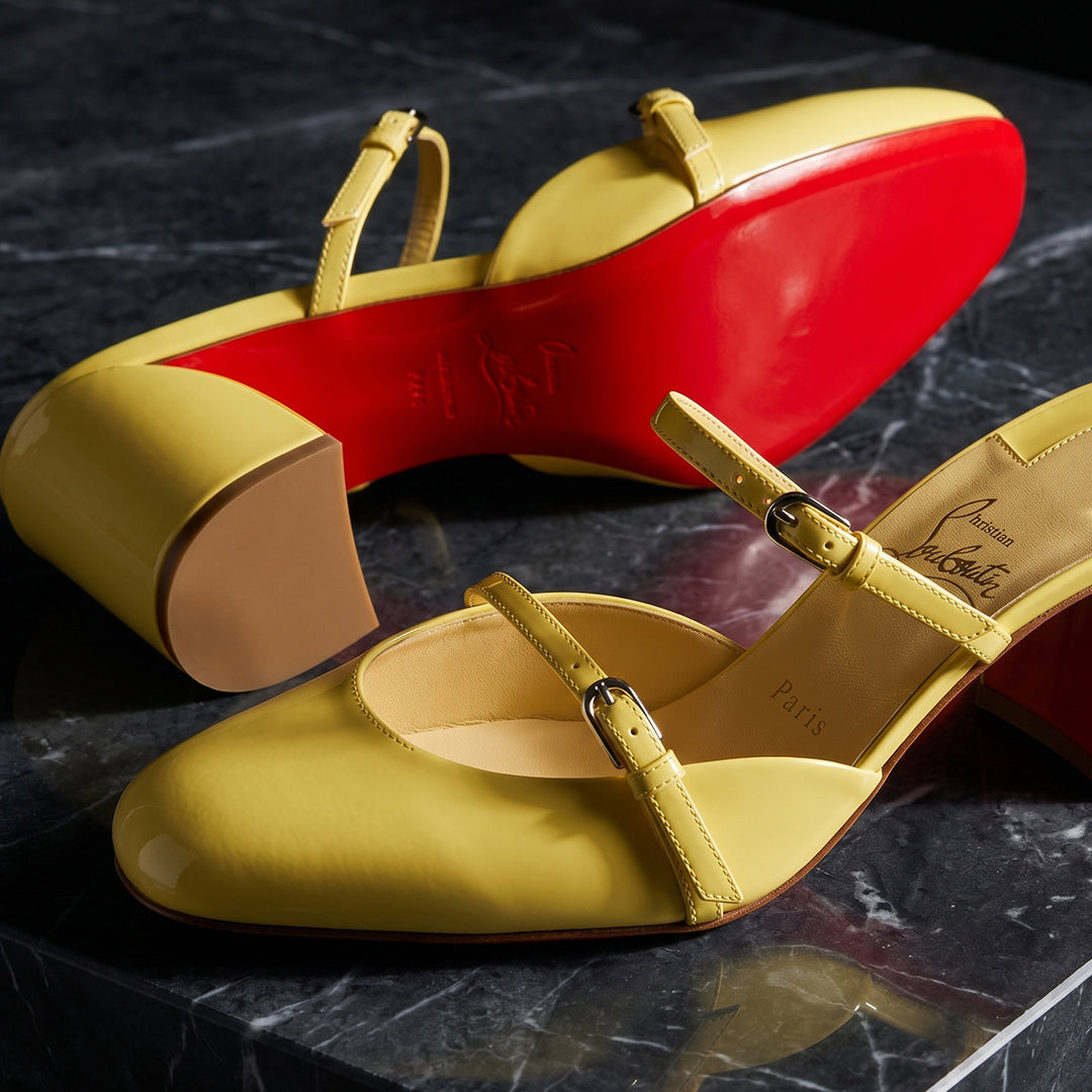 Yellow Sougoutin Court Shoes
