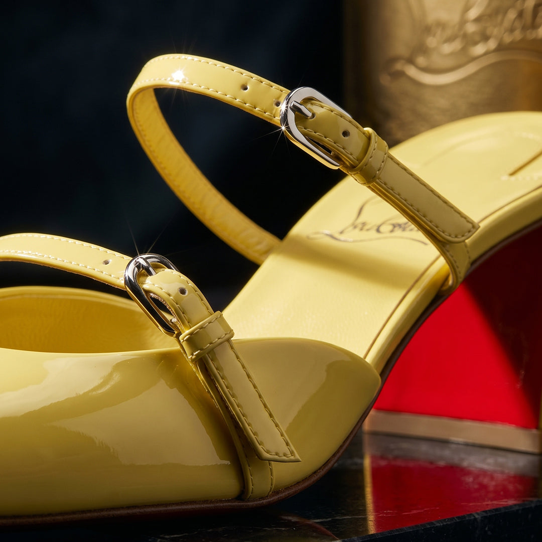 Yellow Sougoutin Court Shoes