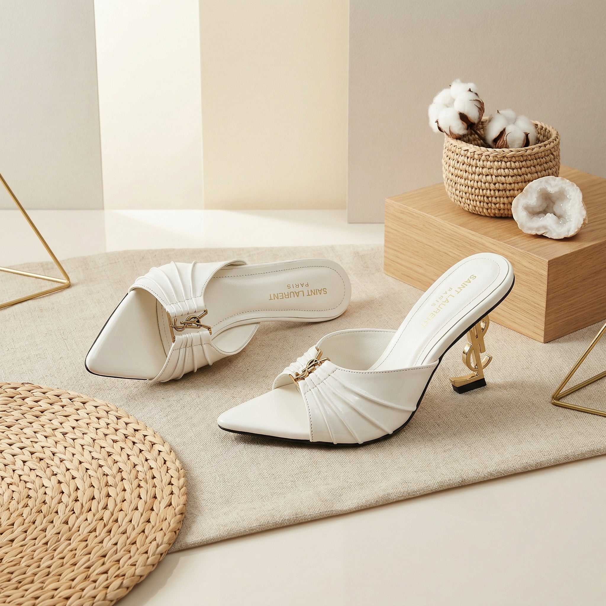 BABYLONE Patent Leather White
