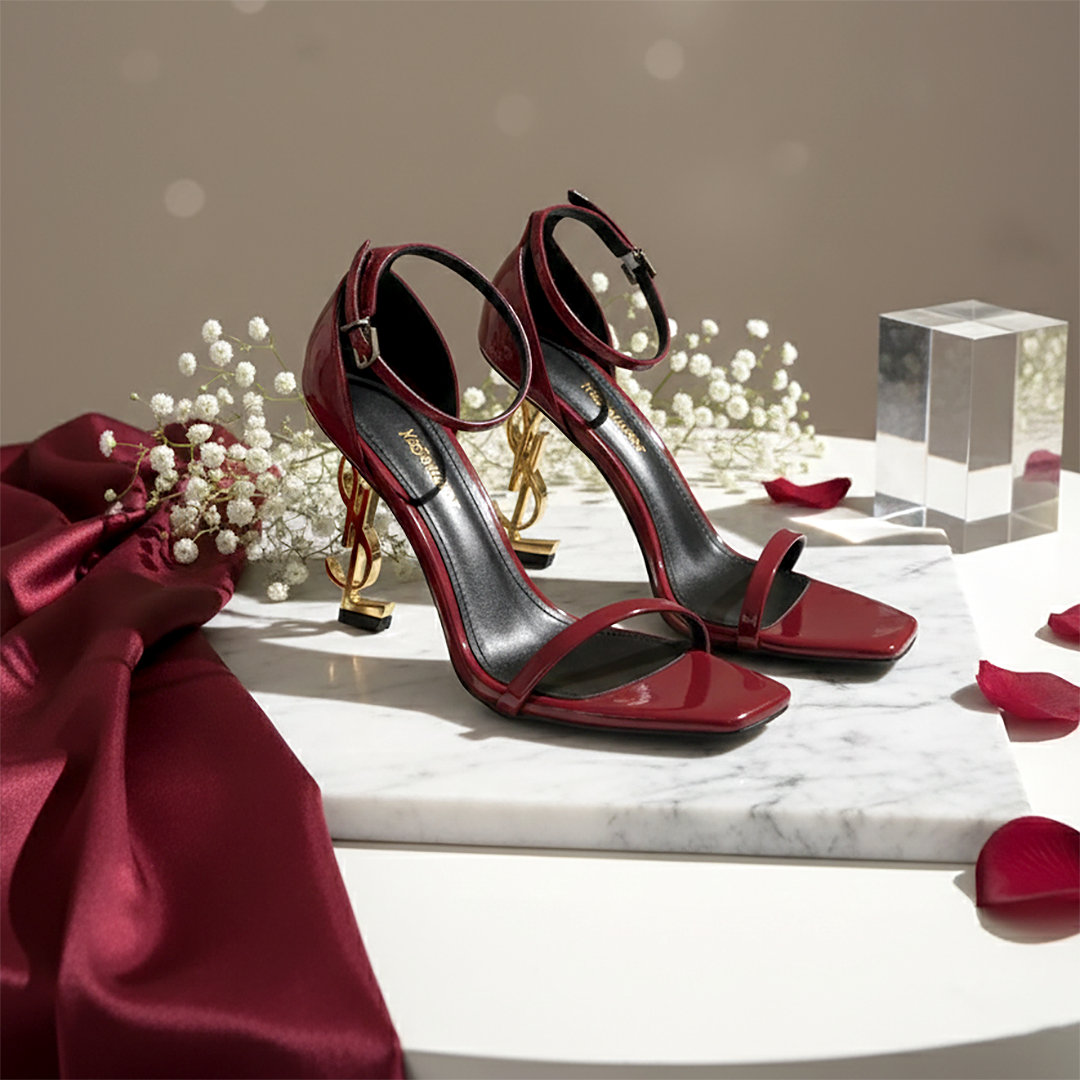 Maroon YSL Heel