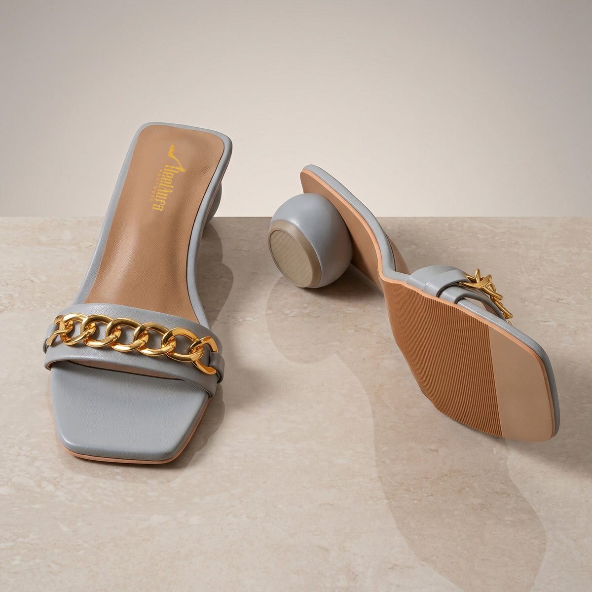 STEVE CHAIN BLOCK HEEL