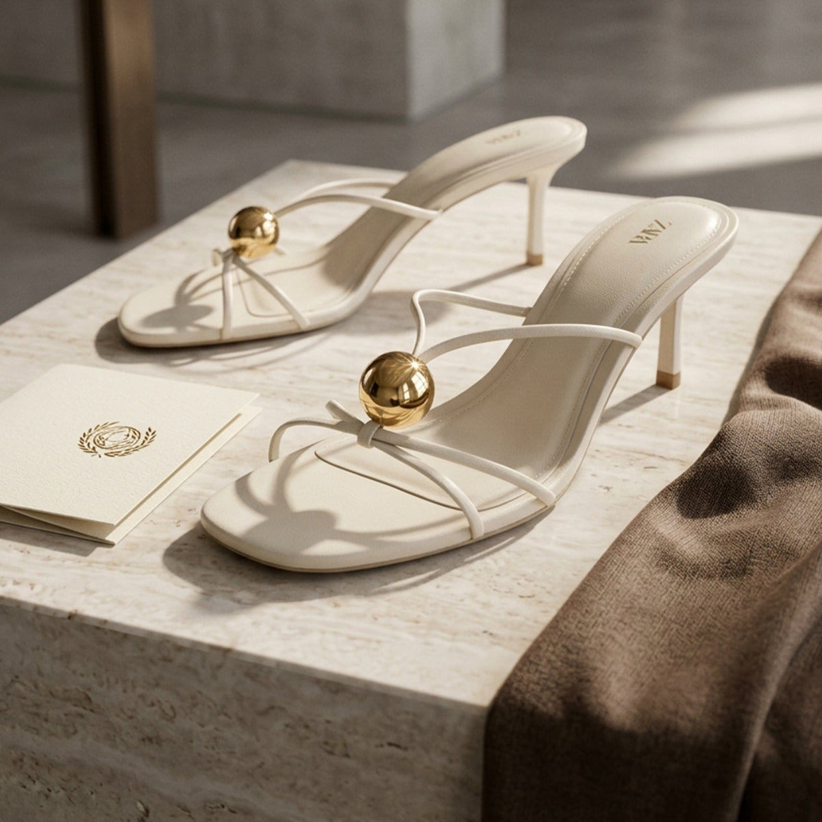 HEELED SANDAL WITH METAL
