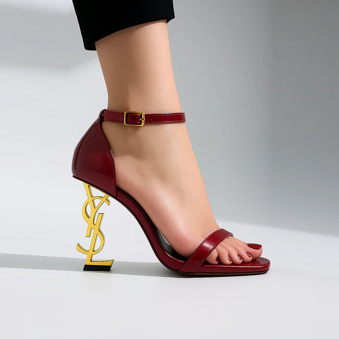 Maroon YSL Heel